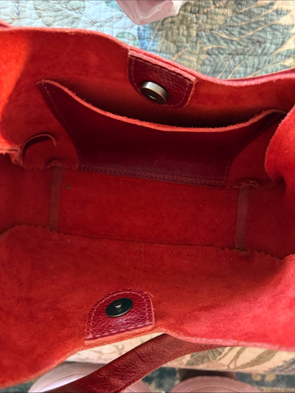 Portland Leather Goods Madison Shoulder Bag in Chili Red leather - Picture 3 of 5